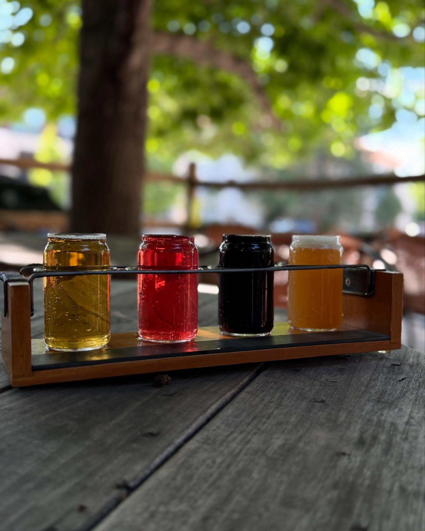Happy Friday! Stop in today for a flight and try a few of our handcrafted beers all brewed by our awesome brew master Brian! From sours to lagers to IPAs we have something for everyone! NA options are also available! Open today 3pm-10pm