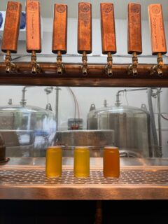 It’s a triple threat! We’ve got three new brews on tap today! The Apple Jack (Apple Ale), The Brian Wilke (Sour IPA) and The Maggie Brown (Vienna Lager). Add one more and make a flight!