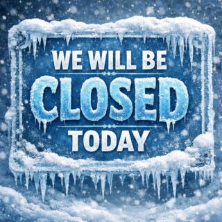 We will be closed today. Sorry for an inconvenience!!! Stay warm fam!